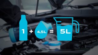Stipt Summer Screen Wash mengverhouding 1 fles met 4,5 liter water maakt 5 liter ruitensproeiervloeistof